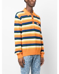 Мужской оранжевый свитер с воротником поло от DSQUARED2