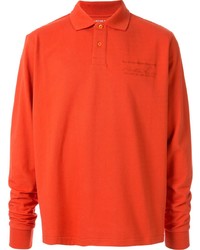 Мужской оранжевый свитер с воротником поло от Martine Rose