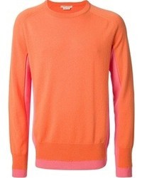 Оранжевый свитер с круглым вырезом