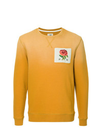 Мужской оранжевый свитер с круглым вырезом с вышивкой от Kent & Curwen