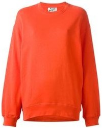 Женский оранжевый свитер с круглым вырезом от Acne Studios