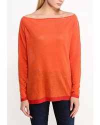 Женский оранжевый свитер с круглым вырезом от Armani Jeans