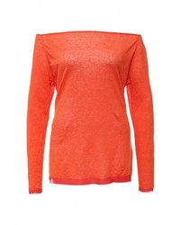 Женский оранжевый свитер с круглым вырезом от Armani Jeans