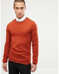 Мужской оранжевый свитер с круглым вырезом от ASOS DESIGN