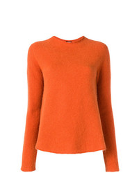 Женский оранжевый свитер с круглым вырезом от Aspesi