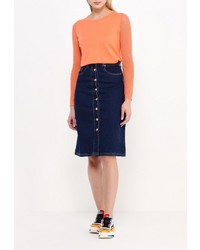 Женский оранжевый свитер с круглым вырезом от BOSS ORANGE