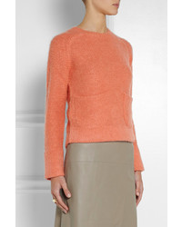 Женский оранжевый свитер с круглым вырезом от Carven