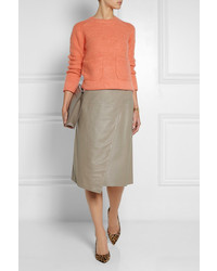 Женский оранжевый свитер с круглым вырезом от Carven