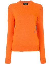 Женский оранжевый свитер с круглым вырезом от Calvin Klein