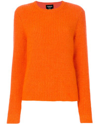 Женский оранжевый свитер с круглым вырезом от Calvin Klein