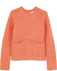 Женский оранжевый свитер с круглым вырезом от Carven