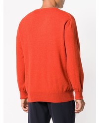 Мужской оранжевый свитер с круглым вырезом от N.Peal