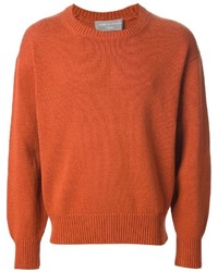 Мужской оранжевый свитер с круглым вырезом от Comme des Garcons