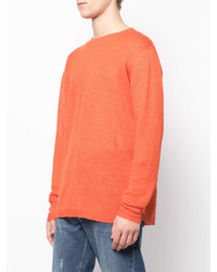 Мужской оранжевый свитер с круглым вырезом от Barena