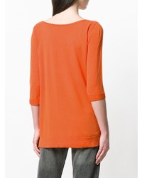 Женский оранжевый свитер с круглым вырезом от Sottomettimi