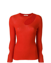 Женский оранжевый свитер с круглым вырезом от Drome