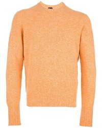 Мужской оранжевый свитер с круглым вырезом от Drumohr