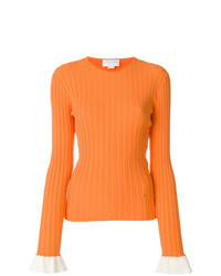 Женский оранжевый свитер с круглым вырезом от Esteban Cortazar