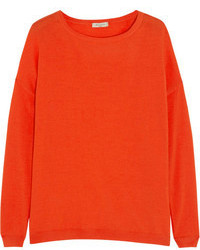 Женский оранжевый свитер с круглым вырезом от Etro