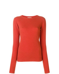 Женский оранжевый свитер с круглым вырезом от Fine Edge