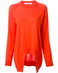 Женский оранжевый свитер с круглым вырезом от Givenchy