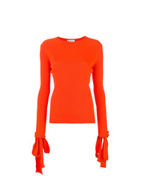 Женский оранжевый свитер с круглым вырезом от JW Anderson