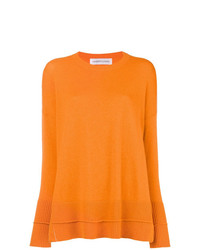 Женский оранжевый свитер с круглым вырезом от Lamberto Losani