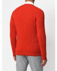 Мужской оранжевый свитер с круглым вырезом от Nuur