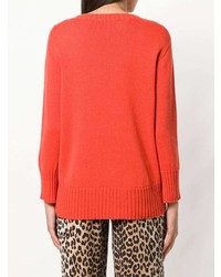 Женский оранжевый свитер с круглым вырезом от Antonelli