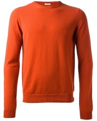 Мужской оранжевый свитер с круглым вырезом от Malo
