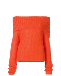 Женский оранжевый свитер с круглым вырезом от McQ Alexander McQueen