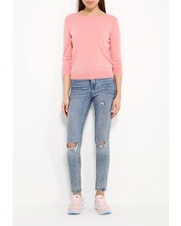 Женский оранжевый свитер с круглым вырезом от More&amp;More