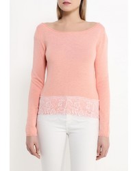 Женский оранжевый свитер с круглым вырезом от Naf Naf