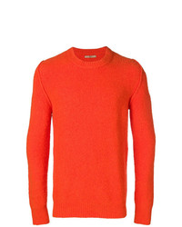 Мужской оранжевый свитер с круглым вырезом от Nuur