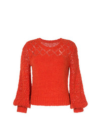 Женский оранжевый свитер с круглым вырезом от Onefifteen
