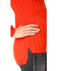 Женский оранжевый свитер с круглым вырезом от 525 America