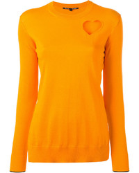 Женский оранжевый свитер с круглым вырезом от Proenza Schouler