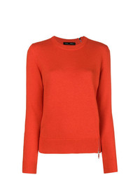 Женский оранжевый свитер с круглым вырезом от Proenza Schouler