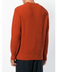 Мужской оранжевый свитер с круглым вырезом от Universal Works