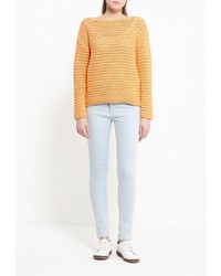 Женский оранжевый свитер с круглым вырезом от s.Oliver Denim