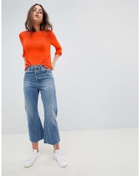 Женский оранжевый свитер с круглым вырезом от Asos