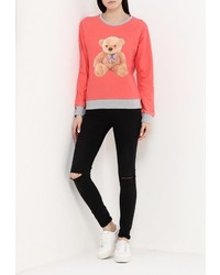 Женский оранжевый свитер с круглым вырезом от Taya