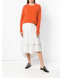 Женский оранжевый свитер с круглым вырезом от Roberto Collina