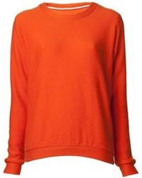 Женский оранжевый свитер с круглым вырезом от The Elder Statesman