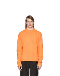 Мужской оранжевый свитер с круглым вырезом от Tibi