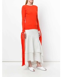 Женский оранжевый свитер с круглым вырезом от JW Anderson