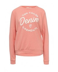 Женский оранжевый свитер с круглым вырезом от Tom Tailor Denim