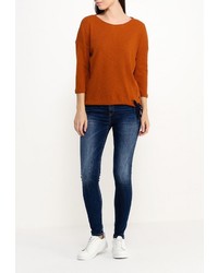 Женский оранжевый свитер с круглым вырезом от Tom Tailor Denim