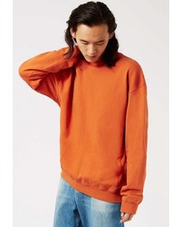 Мужской оранжевый свитер с круглым вырезом от Topman
