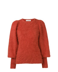 Женский оранжевый свитер с круглым вырезом от Ulla Johnson